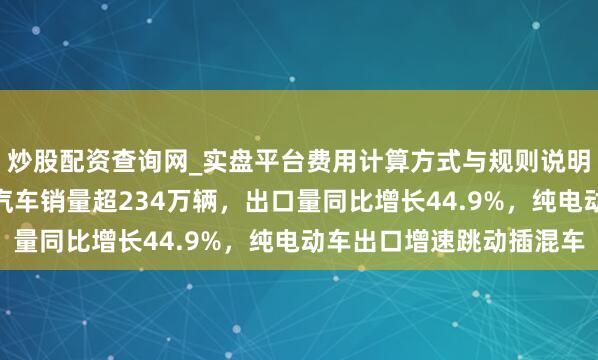 炒股配资查询网_实盘平台费用计算方式与规则说明 镇定开局！1月我国汽车销量超234万辆，出口量同比增长44.9%，纯电动车出口增速跳动插混车