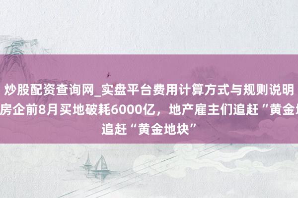 炒股配资查询网_实盘平台费用计算方式与规则说明 百强房企前8月买地破耗6000亿，地产雇主们追赶“黄金地块”
