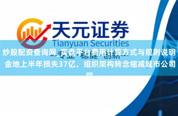 炒股配资查询网_实盘平台费用计算方式与规则说明 金地上半年损失37亿，组织架构转念缩减城市公司